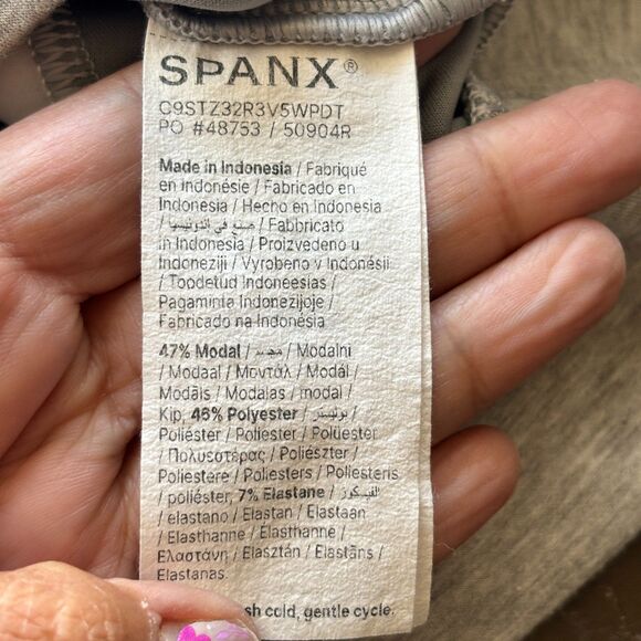 SPANX AirEssentials Striped Track Jacket Grey With Pockets Size XL - Picture 12 of 13